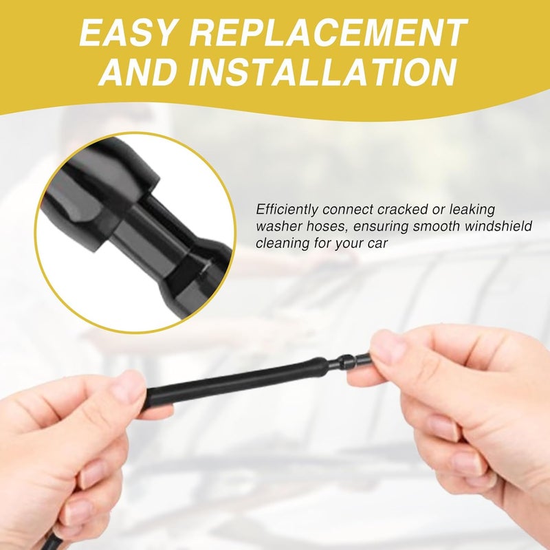 JRYEM 20PCS Universal Windshield Washer Hose Connectors, 2-Way I-Type Wiper Hose Adapters for Car Windshield Washer Nozzles - Image 4